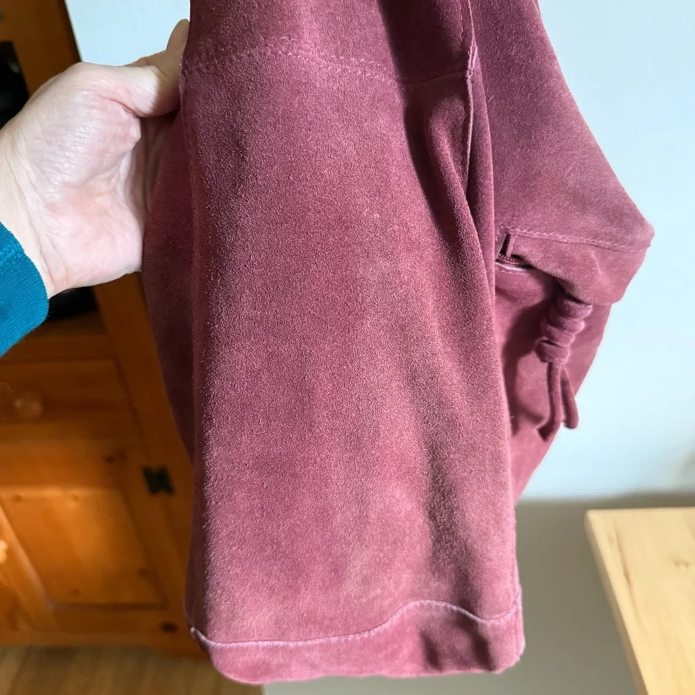 NWOT FREE PEOPLE Dusty Rose Slouchy Shoulder Bag - Picture 8 of 13